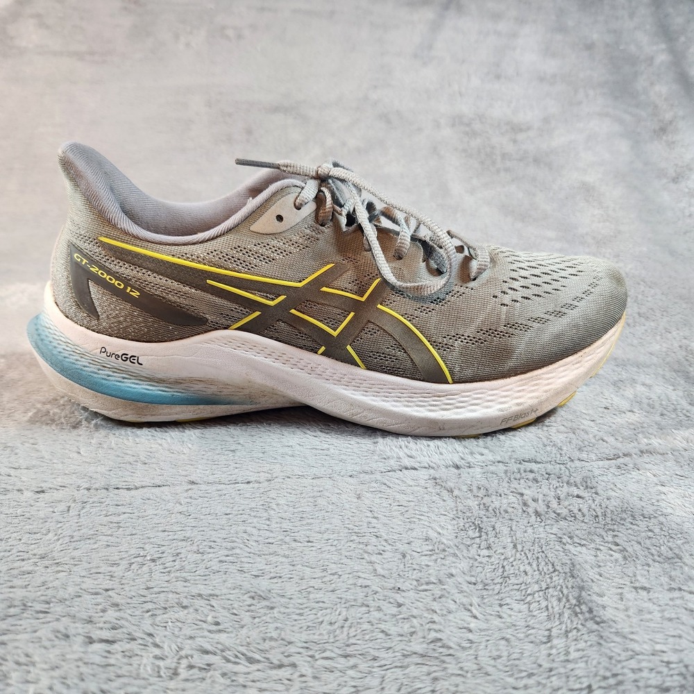 Asics Shoes Mens 10 Gray GT-2000 12 Running Sneakers Trainers PureGel‎ 1011B691